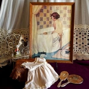 Vintage nursery or bathroom wall art print